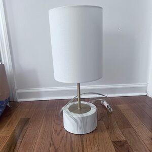 Modern White and Gold Table Lamp